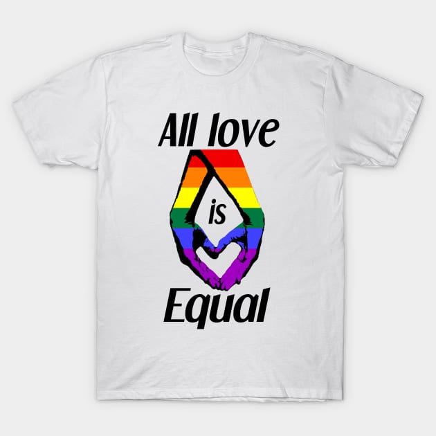 All Love is Equal Rainbow Pride Flag - Lgbt T-Shirt by dnlribeiro88